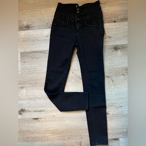 Women’s black pants with a build in corset